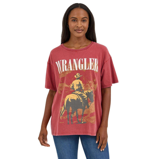 Wrangler Retro® Short Sleeve Graphic T-Shirt - Oversized Fit - Chili Oil 112368892 T-Shirt Wrangler