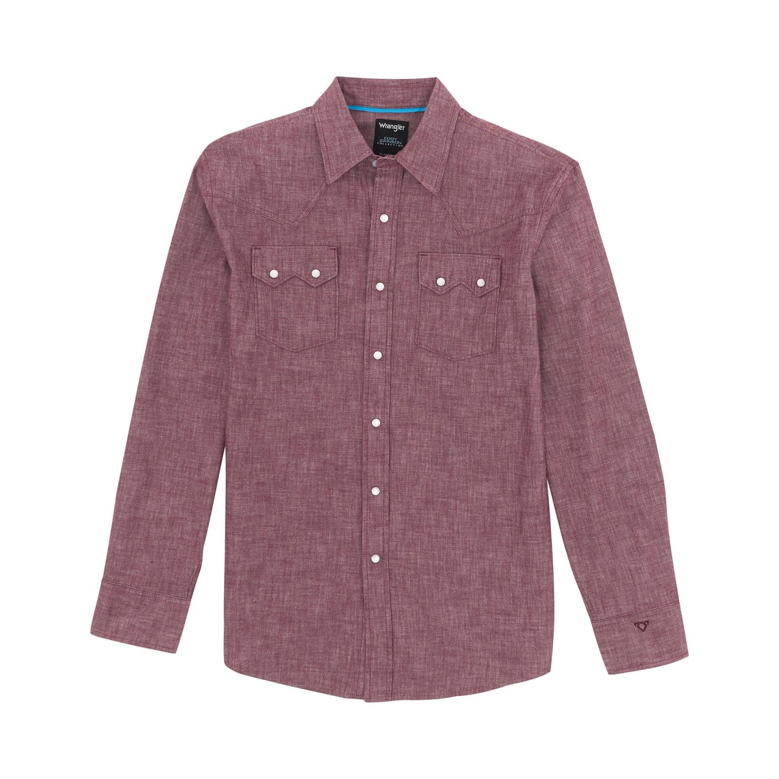 Wrangler® X Cody Johnson Long Sleeve Shirt - Classic Fit - Snaps - Fig 112369520 Shirt Wrangler