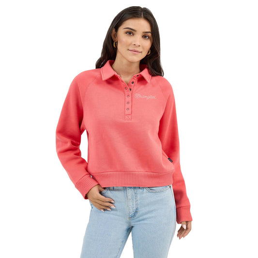 Wrangler Retro® Sweatshirt Half Snap - Pink 11237142 Sweatshirt Wrangler