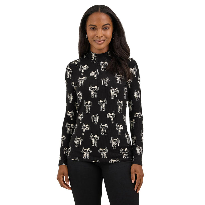 Wrangler Retro® Punchy Mock Neck Knit - Black 112371630 Shirts Wrangler Wrangler