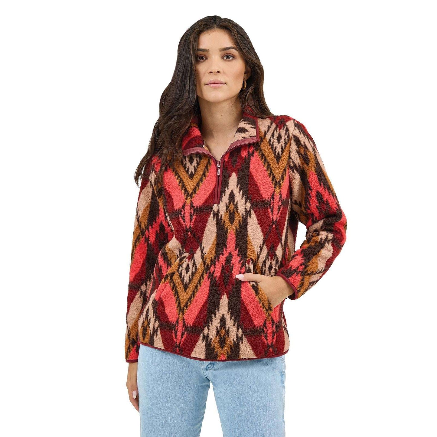 Wrangler Retro® Vintage Sherpa Zip Pullover 112371633 Pullover Wrangler