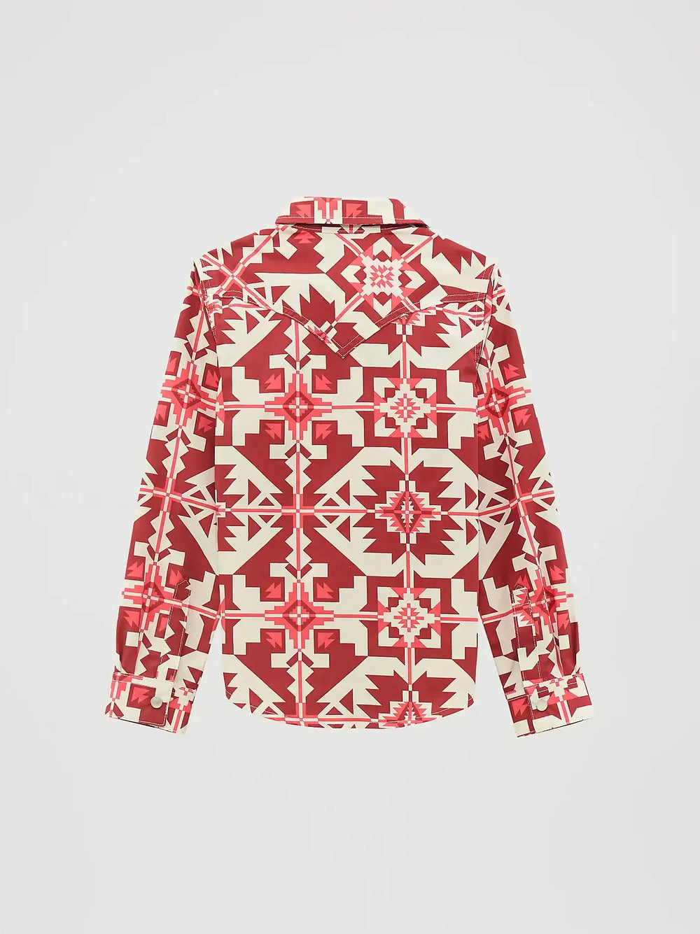 Girl's Long Sleeve Geo Print Western Snap Shirt 112371870 Girls Top wrangler