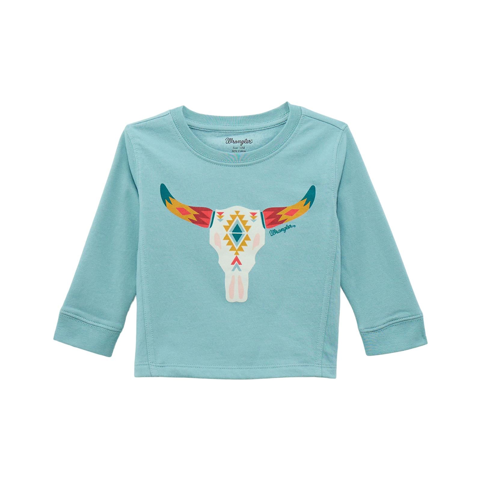 Wrangler® Baby Girl Sweatshirt Crew - Blue 112371938 Shirt Wrangler