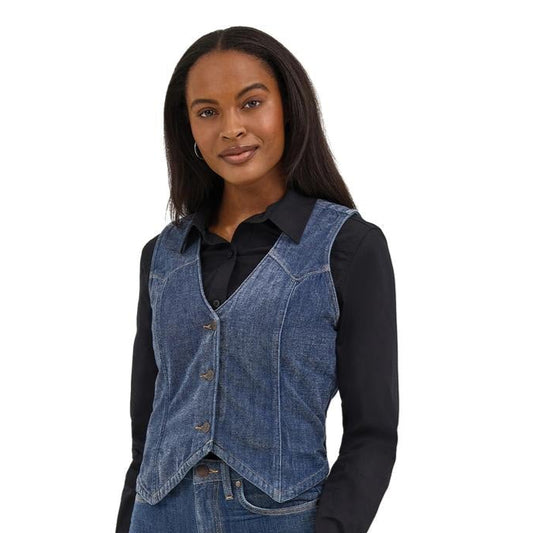 Wrangler Retro® Party Western Vest - Blue 112371981 Vest Wrangler
