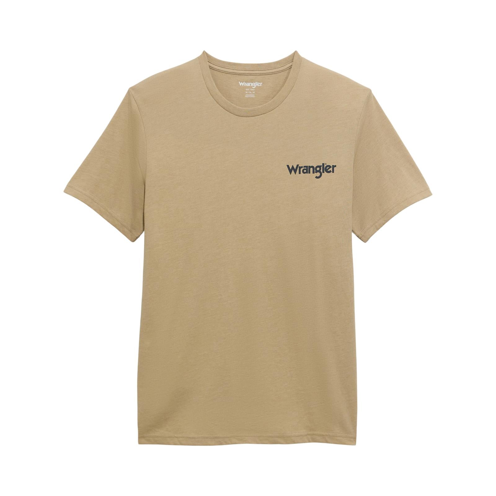 Wrangler® Graphic Short Sleeve T-Shirt - Regular Fit - Trench Coat Heather 112372847 T Shirt Wrangler