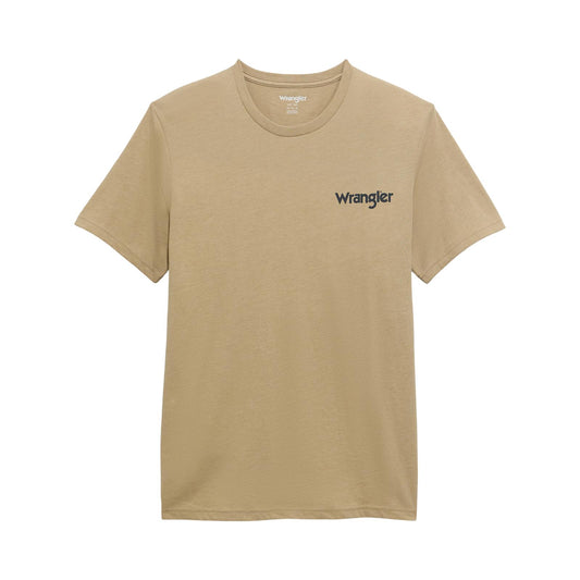 Wrangler® Graphic Short Sleeve T-Shirt - Regular Fit - Trench Coat Heather 112372847 T Shirt Wrangler