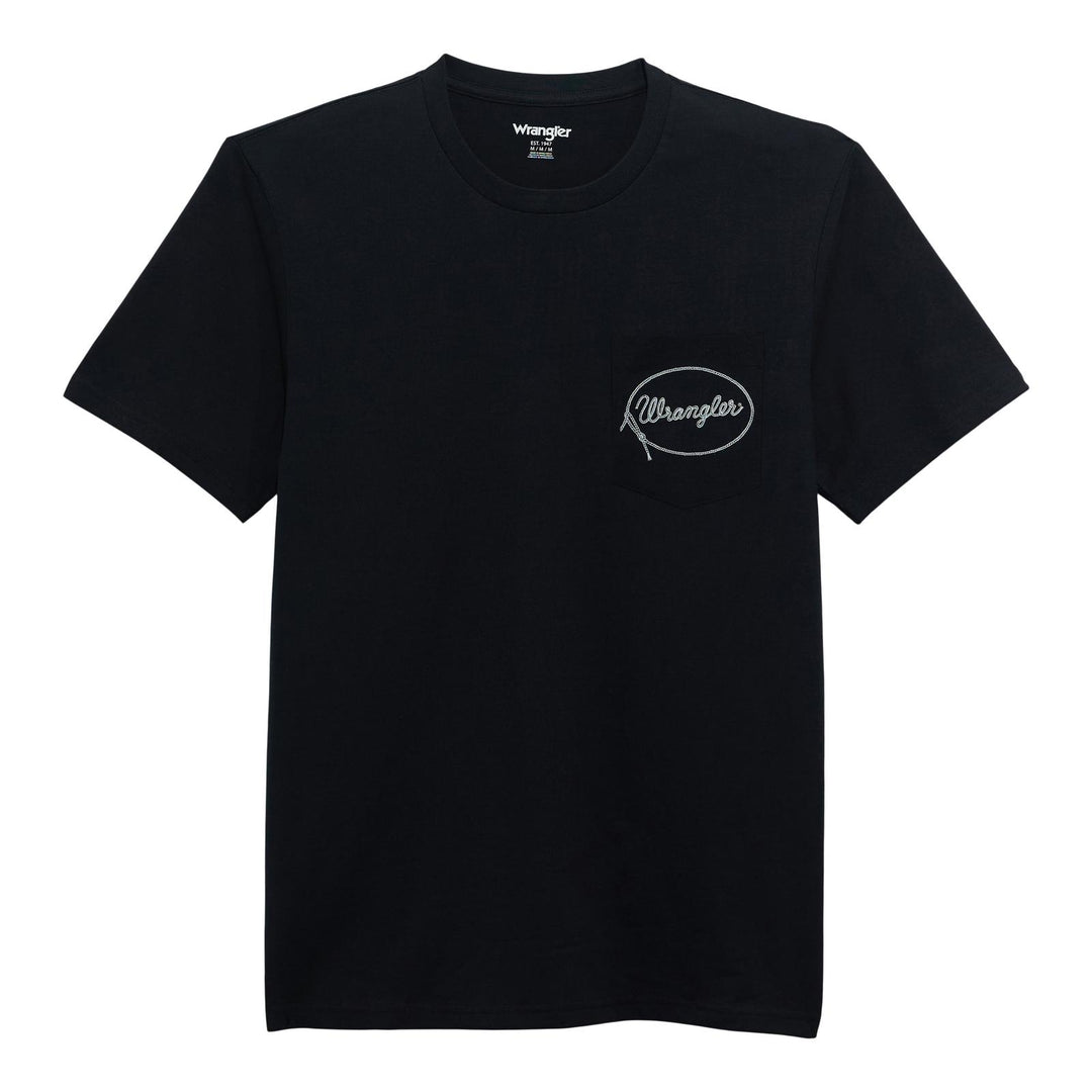 Wrangler® Graphic Short Sleeve Pocket T-shirt - Regular Fit - Black Beauty 112372858 T-Shirt Wrangler