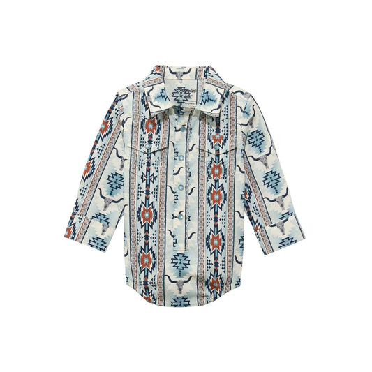 Wrangler® Baby Boy Long Sleeve Bodysuit - Brown Multi 112374326 Baby & Toddler Wrangler