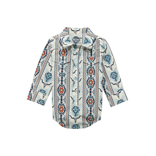 Wrangler® Baby Boy Long Sleeve Bodysuit - Brown Multi 112374326 Baby & Toddler Wrangler