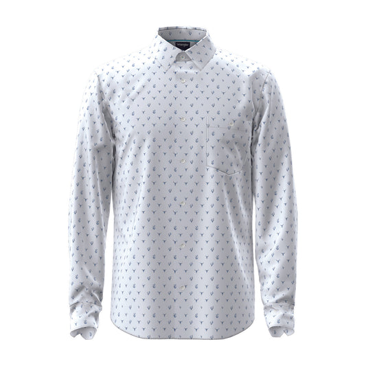 Wrangler® X Cody Johnson Long Sleeve Shirt - Classic Fit - Buttons - Blue Multi 112374486 Shirt Wrangler