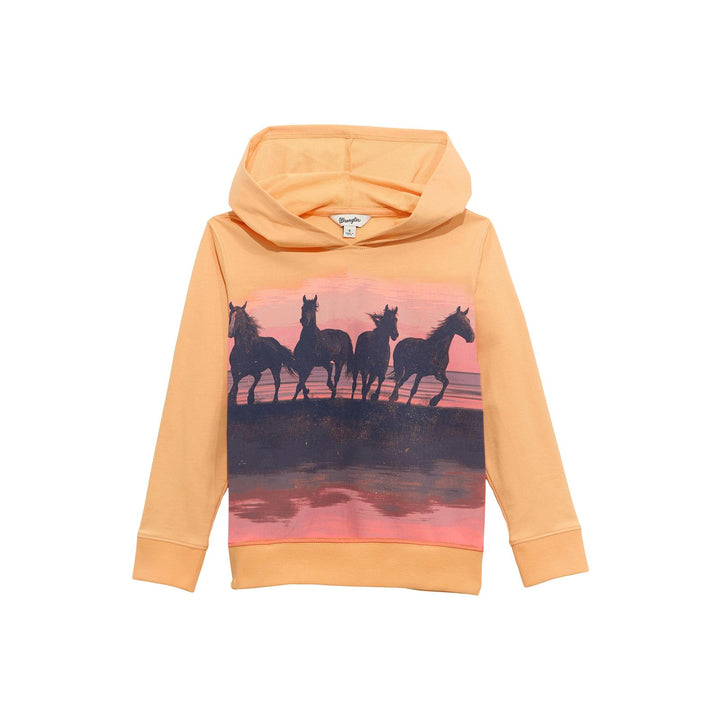 Girls Hoodie - Orange 112375240 Hoodie girls Wrangler Wrangler