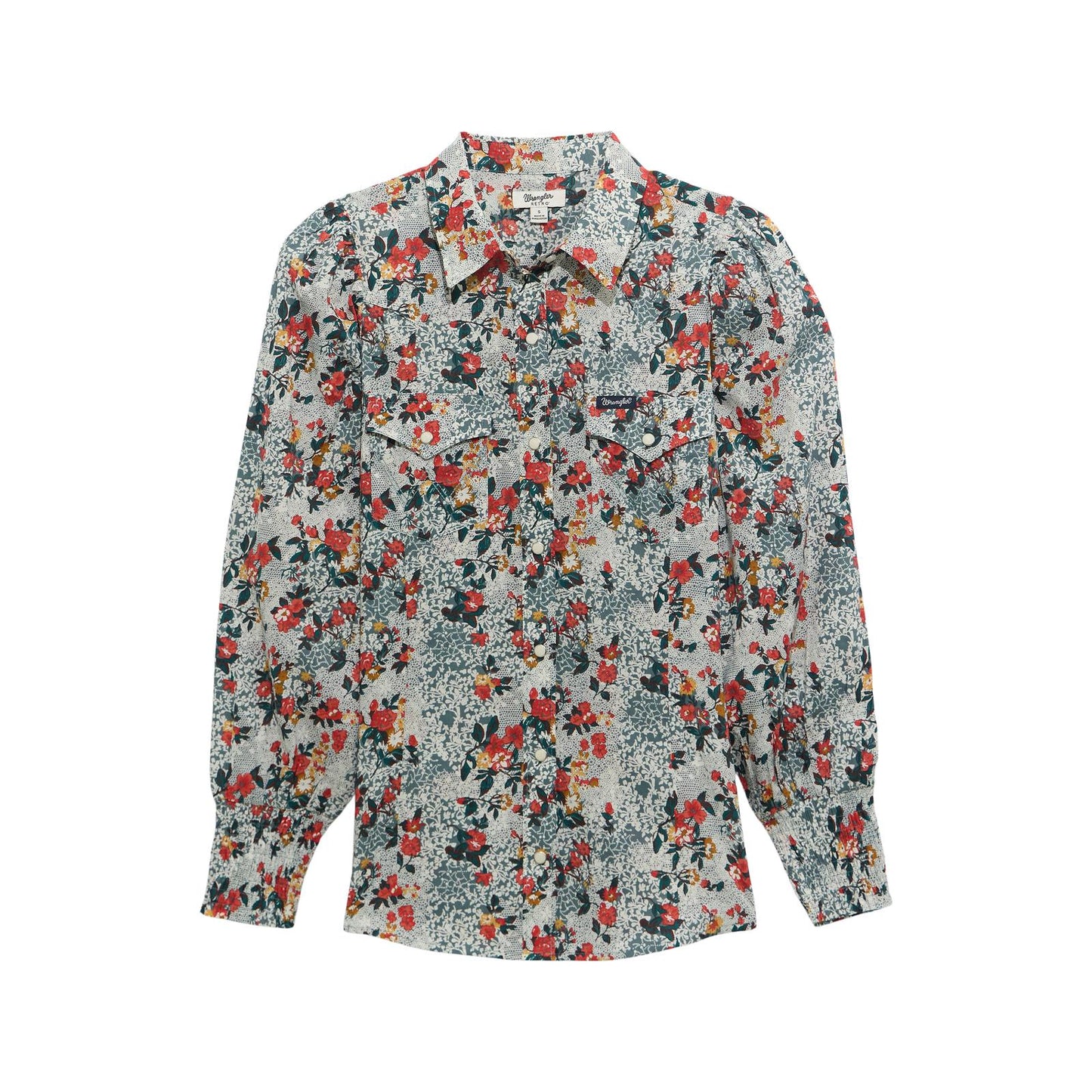 Wrangler Retro® Vintage Western Slim Blouse - Green