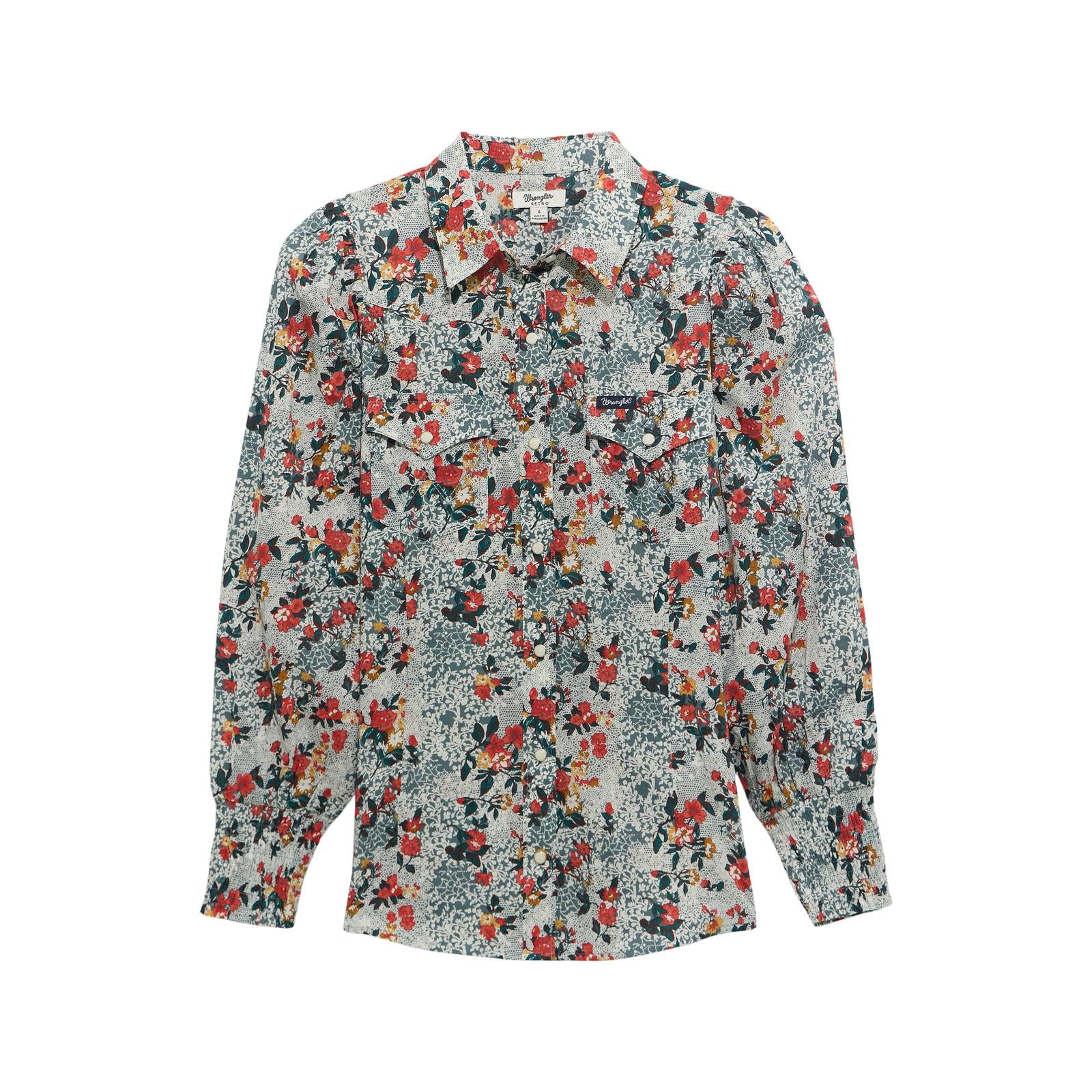 Wrangler Retro® Vintage Western Slim Blouse - Green