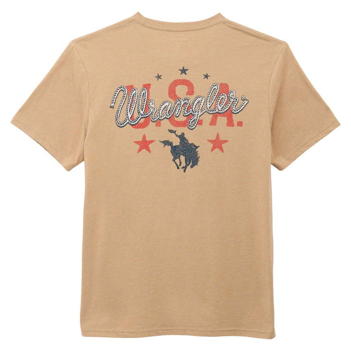 Wrangler® Graphic Short Sleeve T-Shirt Regular Fit Travertine Heather | 112375736 T Shirt Graphic T Shirt Men's Short Sleeve T Shirt Wrangler Wrangler