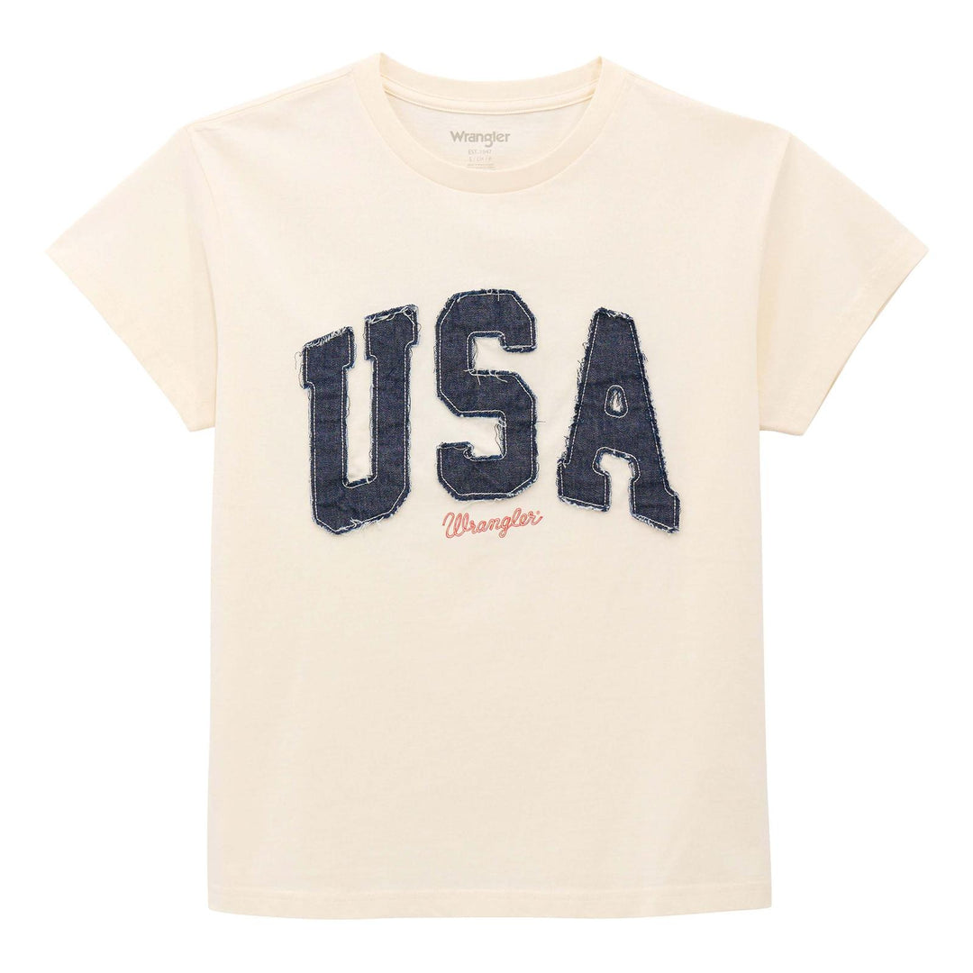 Wrangler Retro® Short Sleeve T-Shirt Regular Fit Egret | 112375878 T Shirt Graphic T Shirt Short Sleeve Women's Wrangler Wrangler