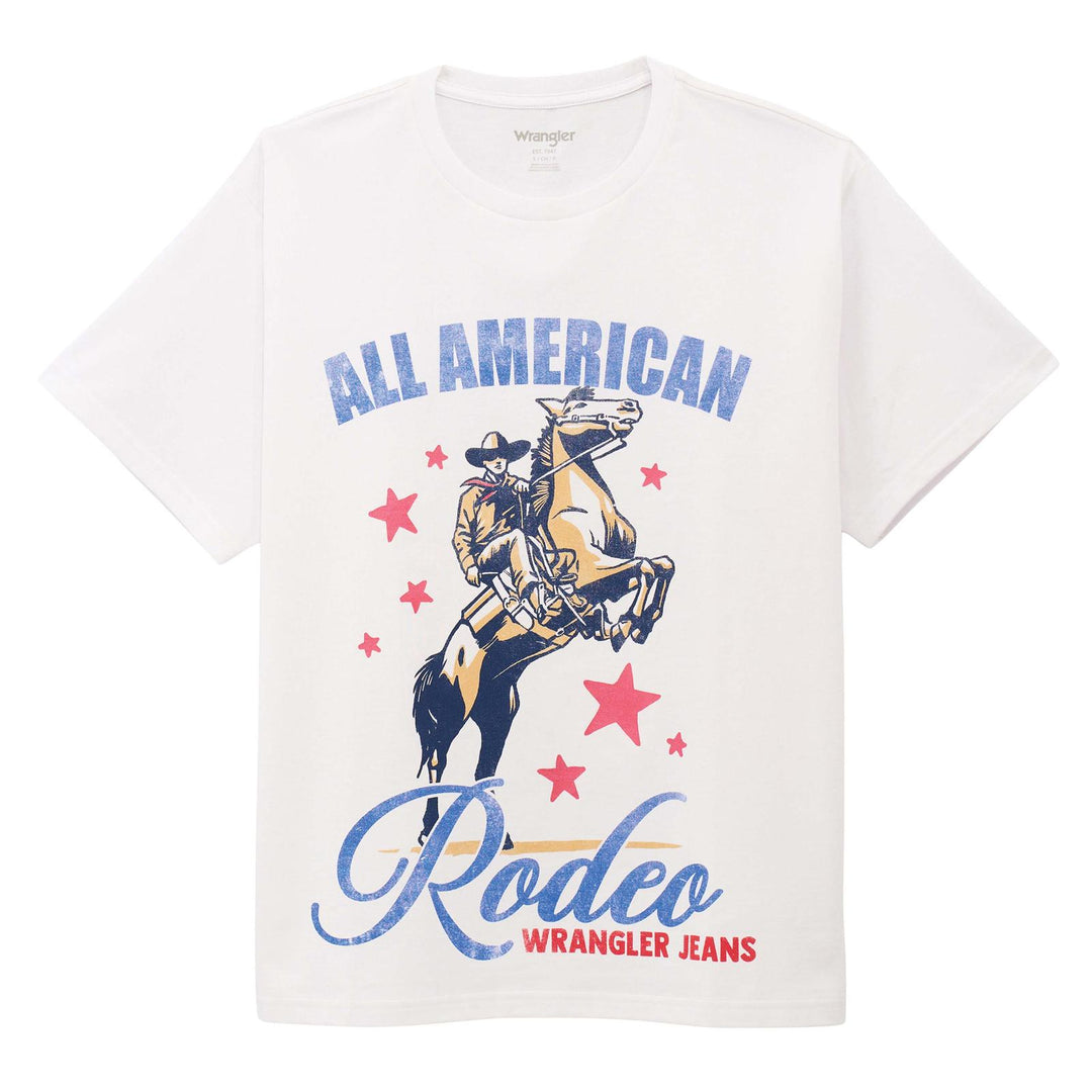 Wrangler Retro® Graphic Short Sleeve T-Shirt Girlfriend Fit Bright White | 112375885 T Shirt Graphic T Shirt Short Sleeve Women's Wrangler Wrangler