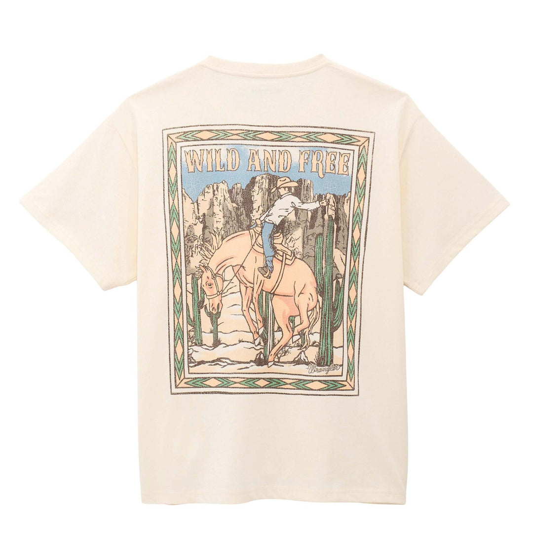 Wrangler Retro® Graphic Short Sleeve T-Shirt - Girlfriend Fit - Egret - 112375900 T Shirt Graphic T Shirt Short Sleeve Women's Wrangler Wrangler