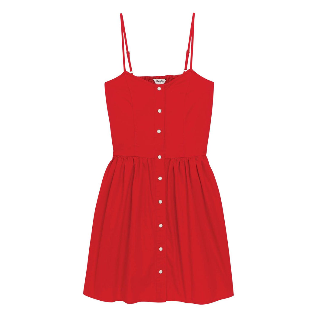 Wrangler Retro® Americana Sleeveless Snap Dress Red | 112379499 Dress dress Sleeveless Women's Wrangler Wrangler