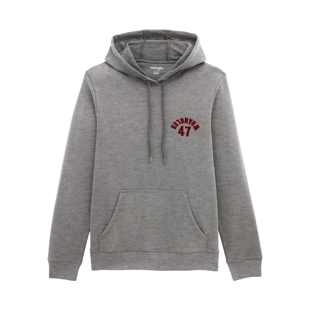 Wrangler® Western Hoodie - Regular Fit - Grey Mele Heather - 112379562