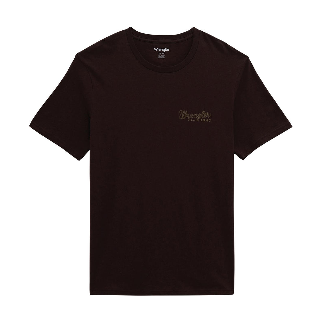 Wrangler® Graphic Short Sleeve T-Shirt - Regular Fit - Black Coffee - 112380267