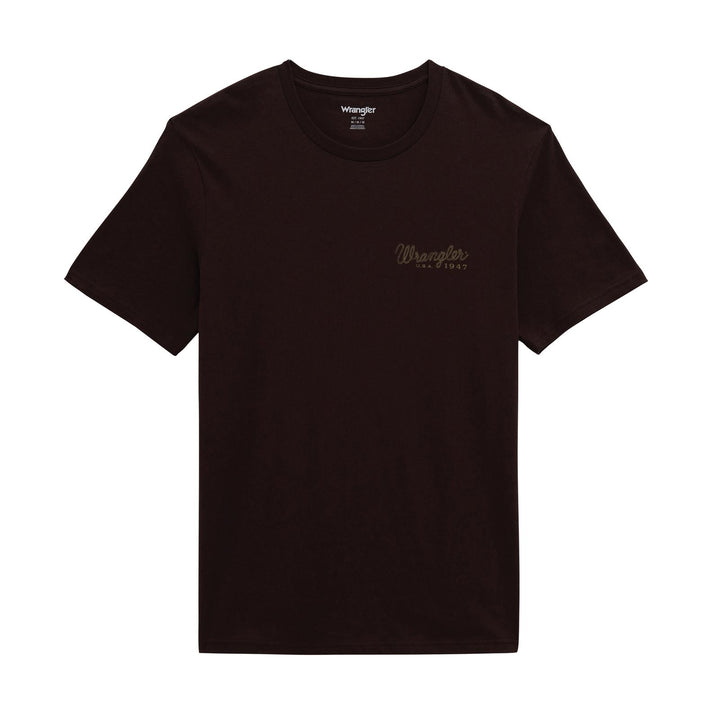Wrangler® Graphic Short Sleeve T-Shirt - Regular Fit - Black Coffee - 112380267