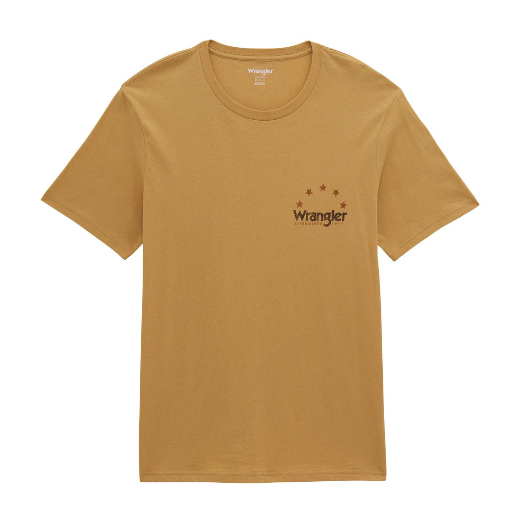 Wrangler® Graphic Short Sleeve T-Shirt - Regular Fit - Curry Heather - 112380268