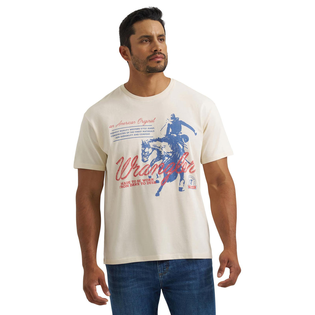 Wrangler® Graphic Short Sleeve T-Shirt - Vintage Fit - Antique White - 112380305
