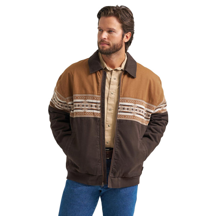 Wrangler® Aztec Bomber Jacket - Chocolate Torte - 112381935
