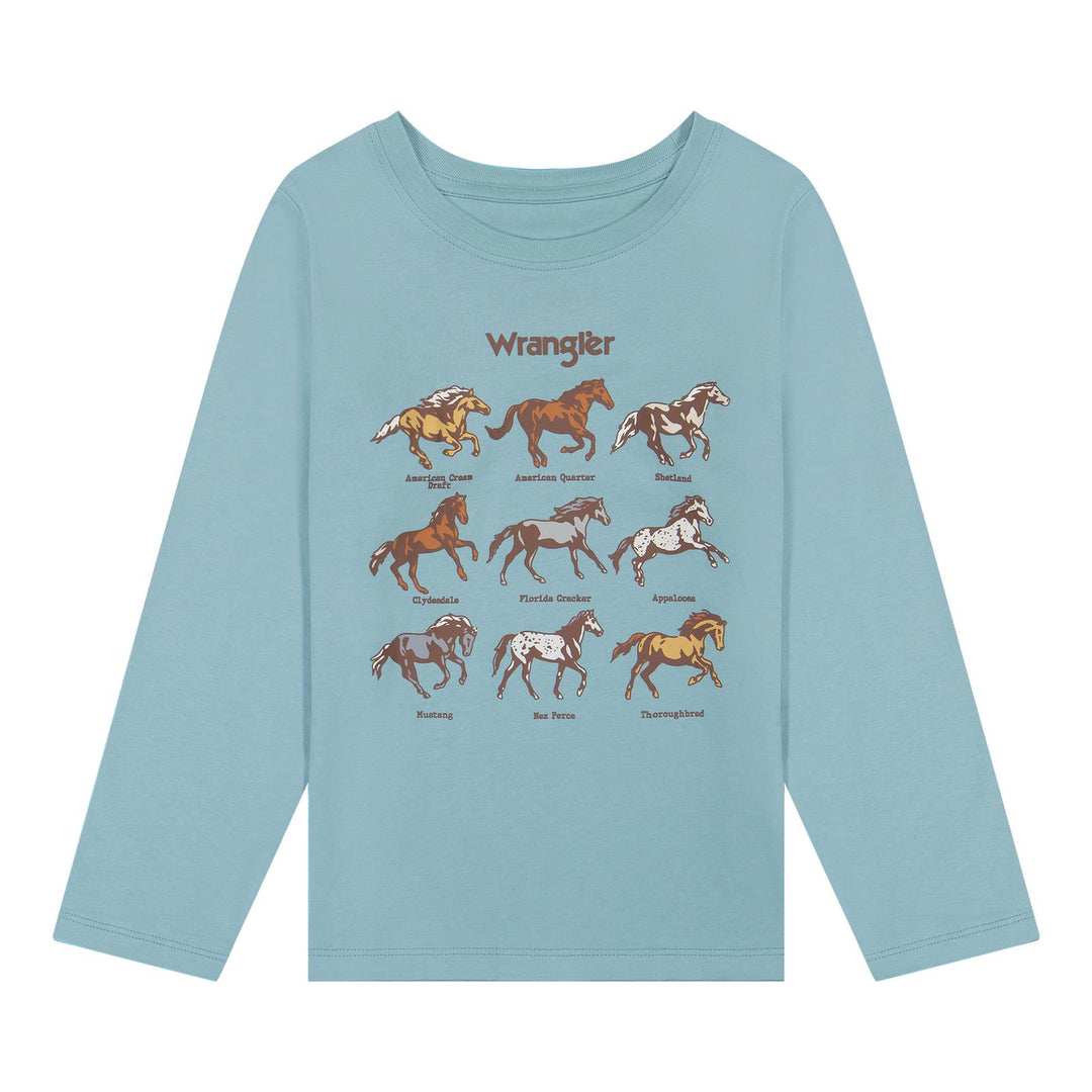 Wrangler® Girls Long Sleeve T-Shirt - Blue - 112382682