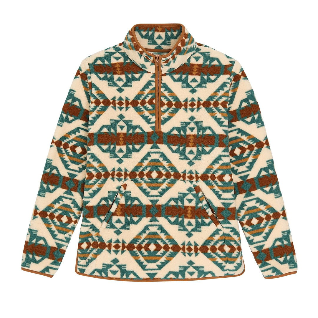 Wrangler Retro® Vintage Sherpa Zip Pullover - Turquoise - 112382729