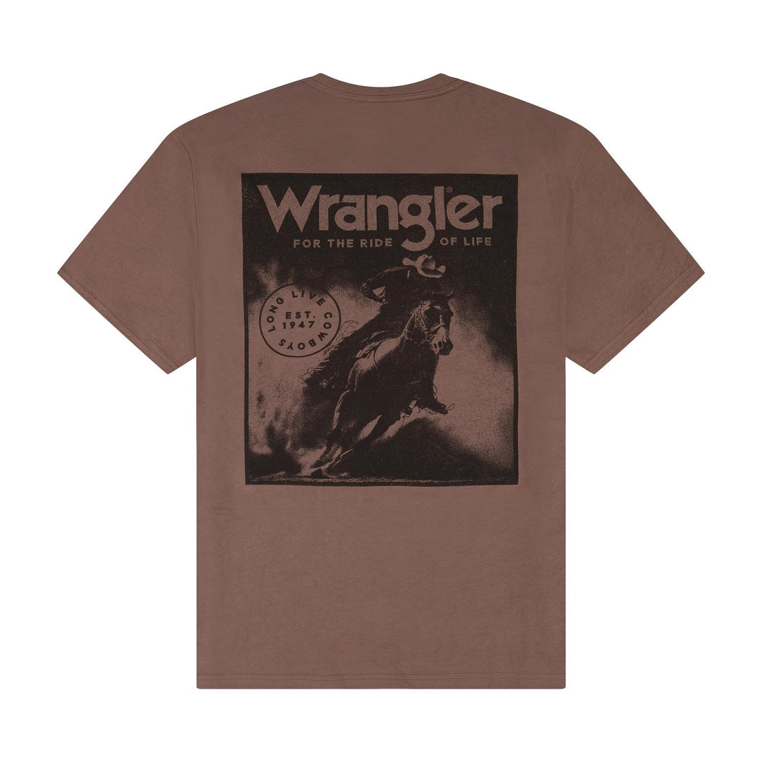 Wrangler® Graphic Short Sleeve T-Shirt - Regular Fit - Coffee Quartz - 112383938