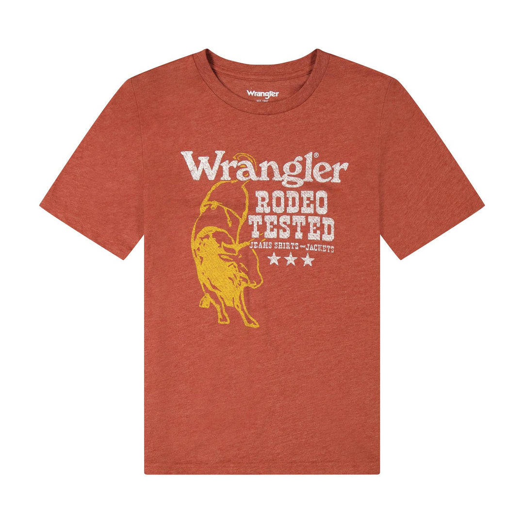 Wrangler® Boys Short Sleeve Graphic T-Shirt - Burnt Henna Heather - 112383956