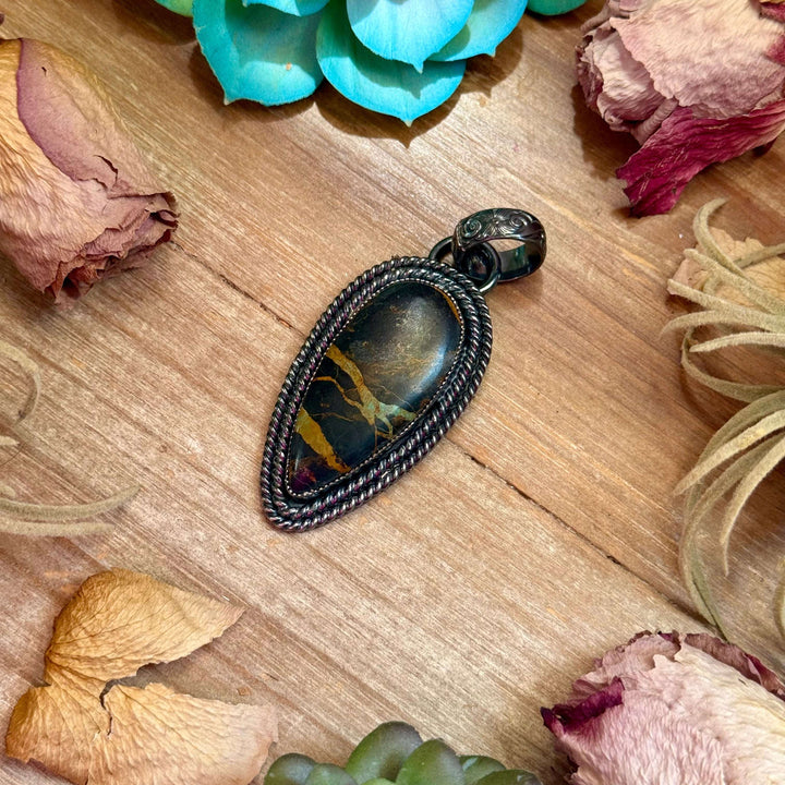MJ Black Jack Turquoise Pendant Pendant Shopify Collective The Bijoux FAB Jewelry The Bijoux FAB Jewelry