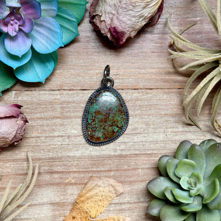 MJ Freeform Turquoise Pendant – Sterling Silver Pendant Shopify Collective The Bijoux FAB Jewelry The Bijoux FAB Jewelry