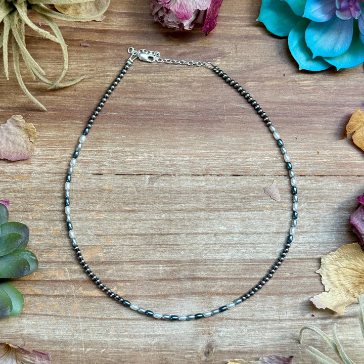 15.25” Freshwater Pearl Necklace – Sterling Silver Pearls Necklaces Shopify Collective The Bijoux FAB Jewelry The Bijoux FAB Jewelry