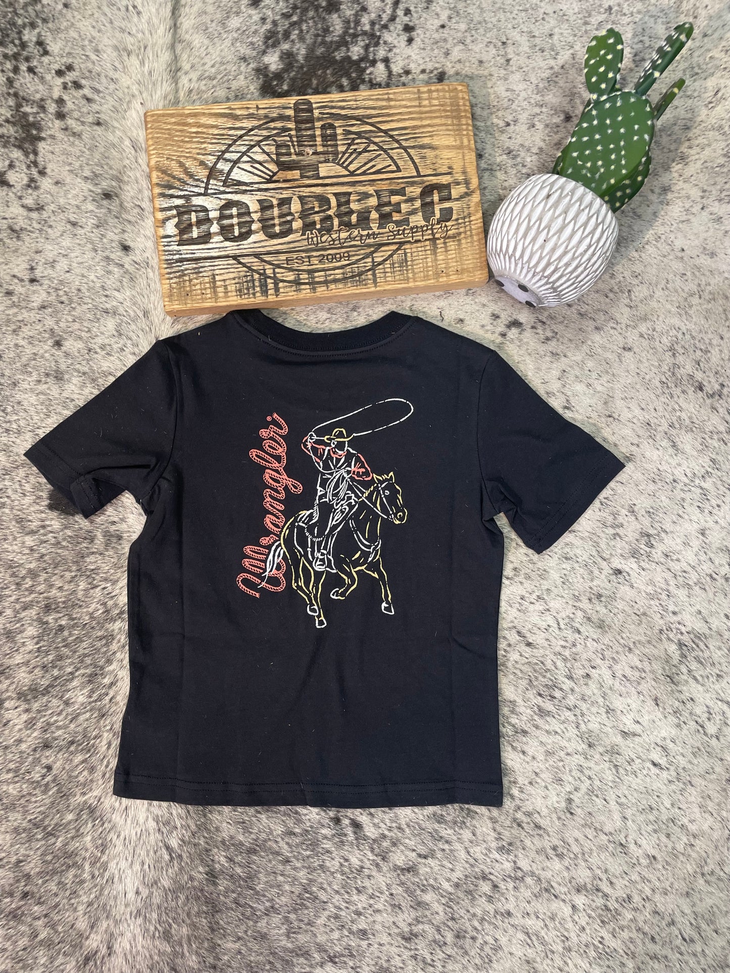 Wrangler® Graphic Short Sleeve T-shirt - Regular Fit - Back Coffeeqq Shirt Wrangler