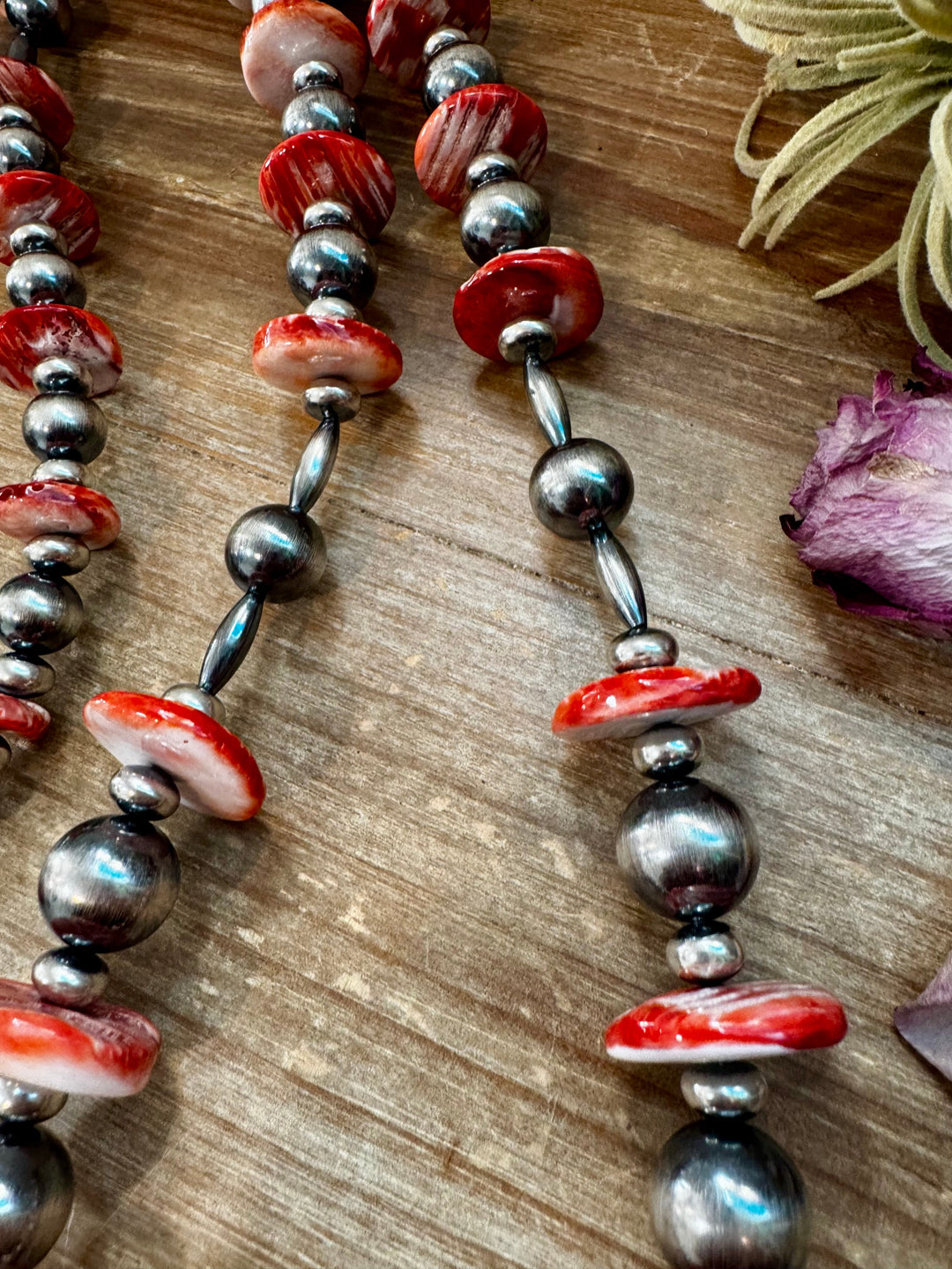 NFR Collection Necklace – Graduated Spiny Oyster & Sterling Silver Pearls 45" Necklaces Shopify Collective The Bijoux FAB Jewelry The Bijoux FAB Jewelry
