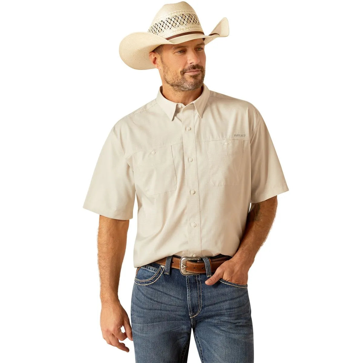 Ariat MNS 360 Airflow Classic Fit Shirt Silver Ariat