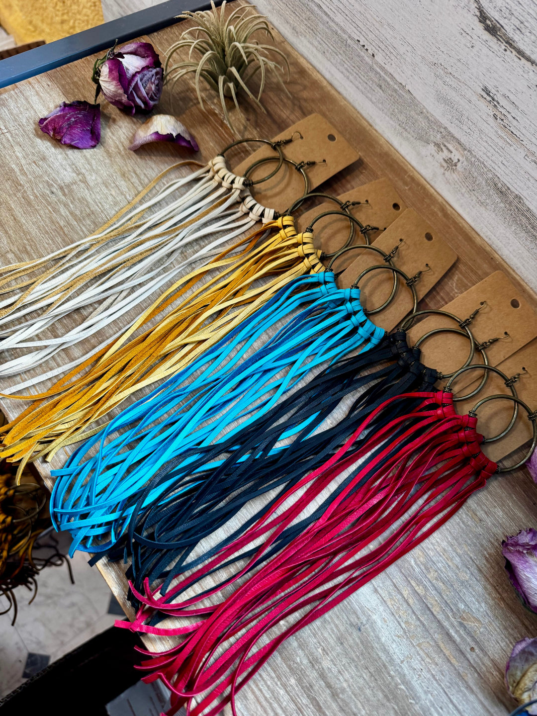 11 options Deer Skin Leather Hoop Earrings – 11" Earrings Shopify Collective The Bijoux FAB Jewelry The Bijoux FAB Jewelry