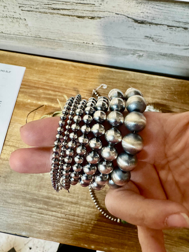 Sterling Silver Pearl Bracelet – Available in All Sizes Bracelets Shopify Collective The Bijoux FAB Jewelry The Bijoux FAB Jewelry