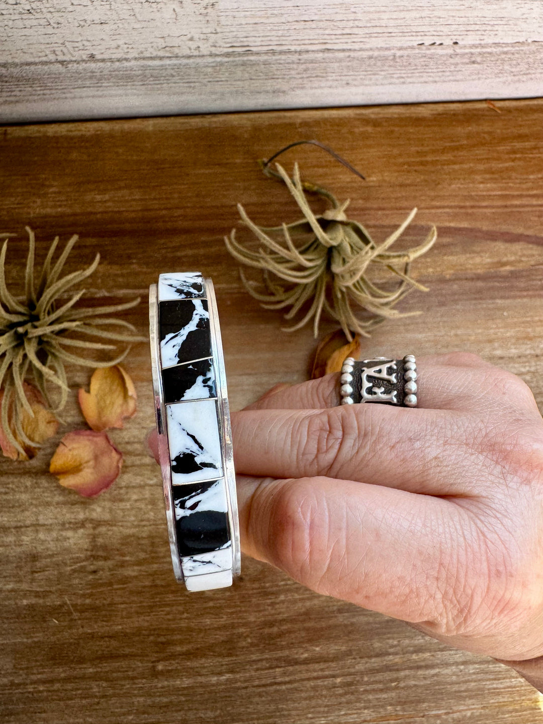 White Buffalo Cuff – Sterling Silver – SF Stamp by Steve Francisco Bracelets Shopify Collective The Bijoux FAB Jewelry The Bijoux FAB Jewelry