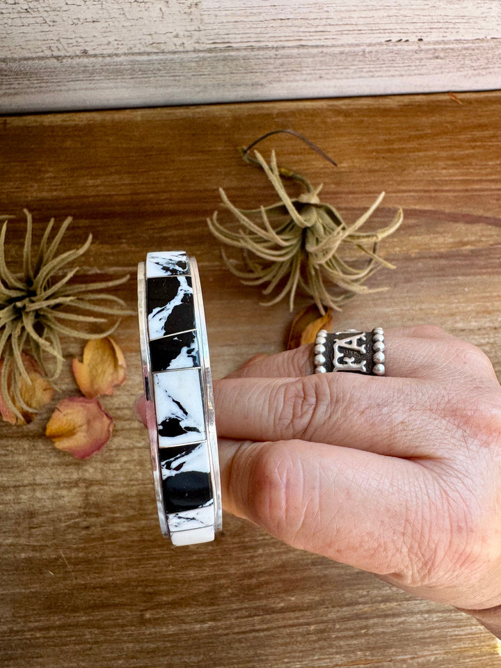 White Buffalo Cuff – Sterling Silver – SF Stamp by Steve Francisco Bracelets Shopify Collective The Bijoux FAB Jewelry The Bijoux FAB Jewelry