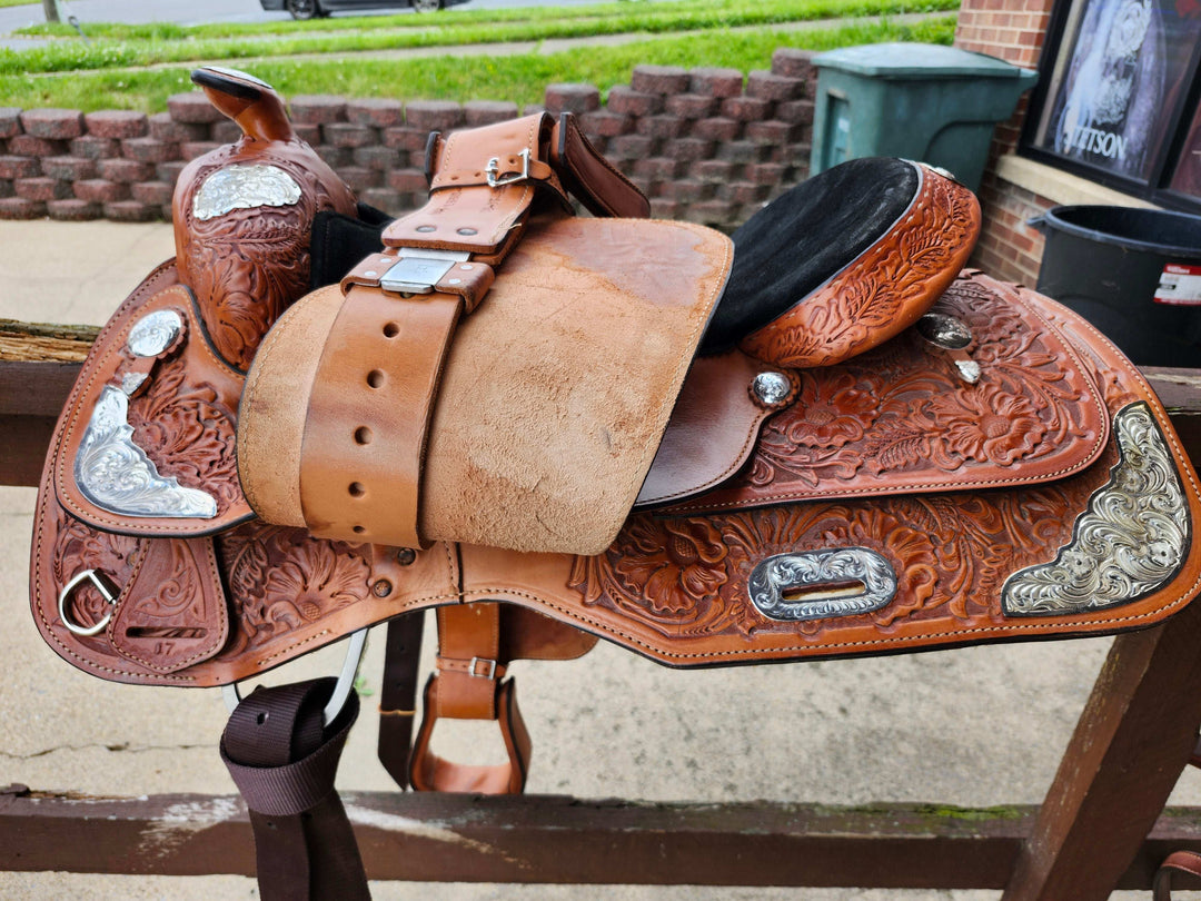 17" Hereford Tex Tan Show Saddle - Double C Western SupplyTex Tan