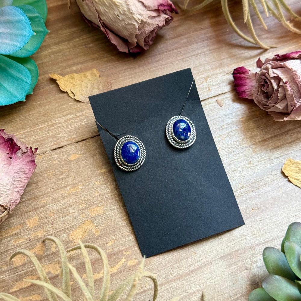40 - Sterling Silver Lapis Lazuli Stud Earrings by Shay Pfeiffer Earrings Shopify Collective The Bijoux FAB Jewelry The Bijoux FAB Jewelry
