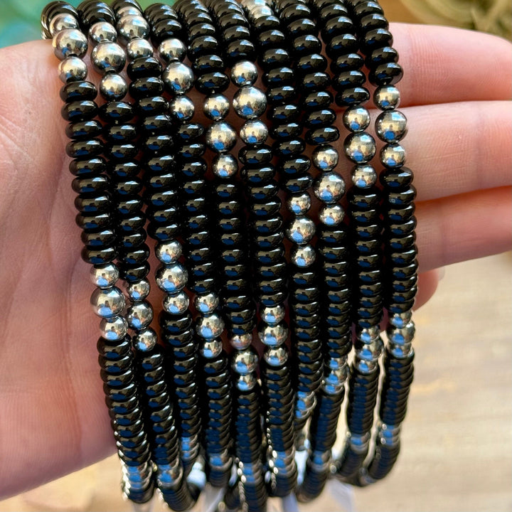 Black Onyx & Sterling Pearl Necklace 16.5” Necklaces Shopify Collective The Bijoux FAB Jewelry The Bijoux FAB Jewelry