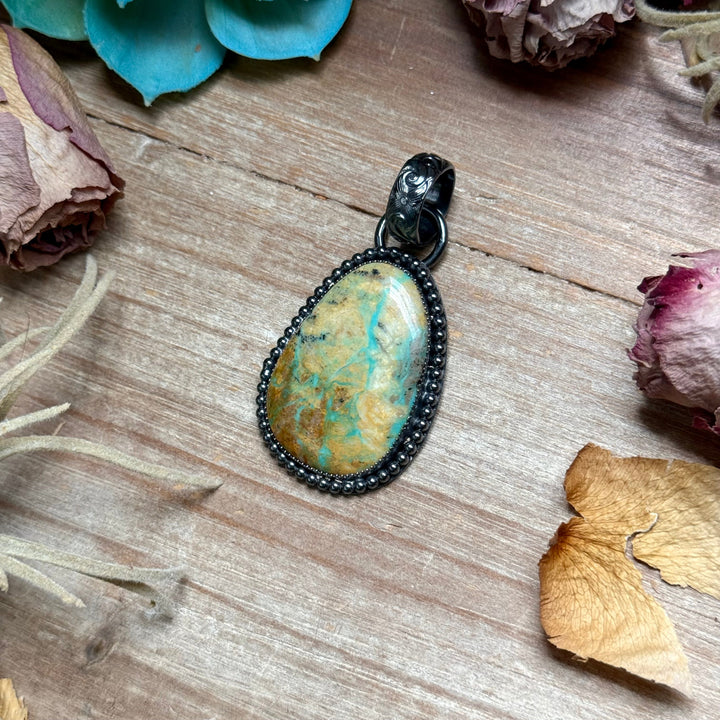 MJ Freeform Turquoise Pendant – Sterling Silver Pendant Shopify Collective The Bijoux FAB Jewelry The Bijoux FAB Jewelry