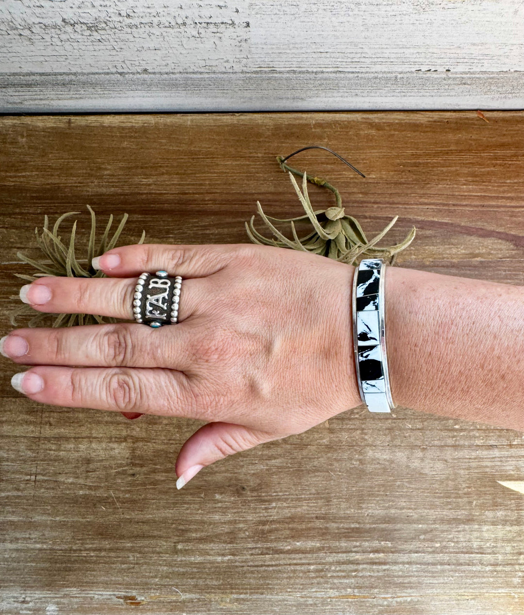 White Buffalo Cuff – Sterling Silver – SF Stamp by Steve Francisco Bracelets Shopify Collective The Bijoux FAB Jewelry The Bijoux FAB Jewelry