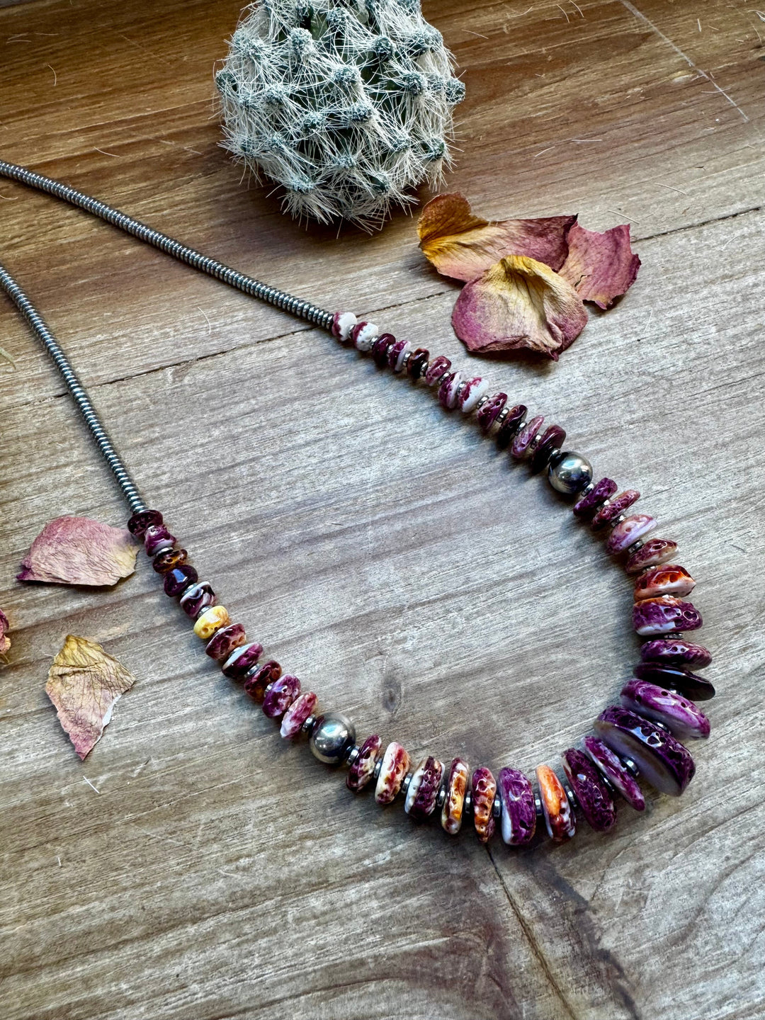 22 Inch graduated deep purple spiny and sterling silver pearls Necklaces Shopify Collective The Bijoux FAB Jewelry The Bijoux FAB Jewelry