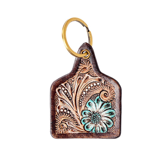 BELLA SOPHIA HAND-TOOLED KEY FOB Key chain Myra