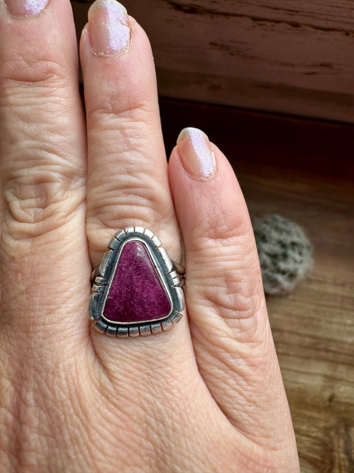 Ring - Size 7 1/2 -Red Spiny & Sterling Silver ring Shopify Collective The Bijoux FAB Jewelry The Bijoux FAB Jewelry